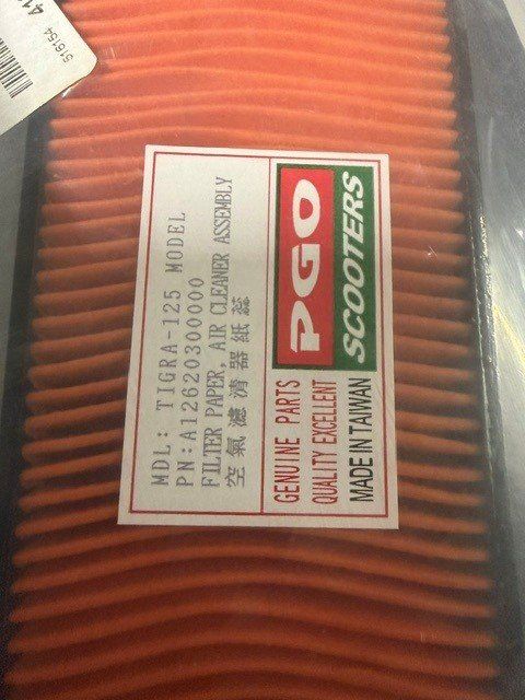 Pgo Tutti i ricambio per moto: PGO Luftfilter Tigra 125 oder 150 A12620300000 – Usato da Landquart venduto da pet_l2dm 1