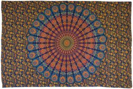 Wandtuch Mandala aus Baumwolle, als Decke Vorhang Deko