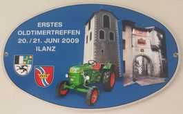 Plakette ERSTES OLDTIMERTREFFEN 20. / 21. JUNI 2009 ILANZ