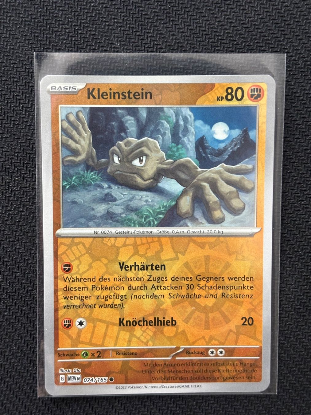 Pokémon Carte collezionabili: 074/165 Kleinstein - Reverse Holo - Pokemon 151 MEW - DE – Nuovo (secondo la descrizione) da Hergiswil NW venduto da Feybyen