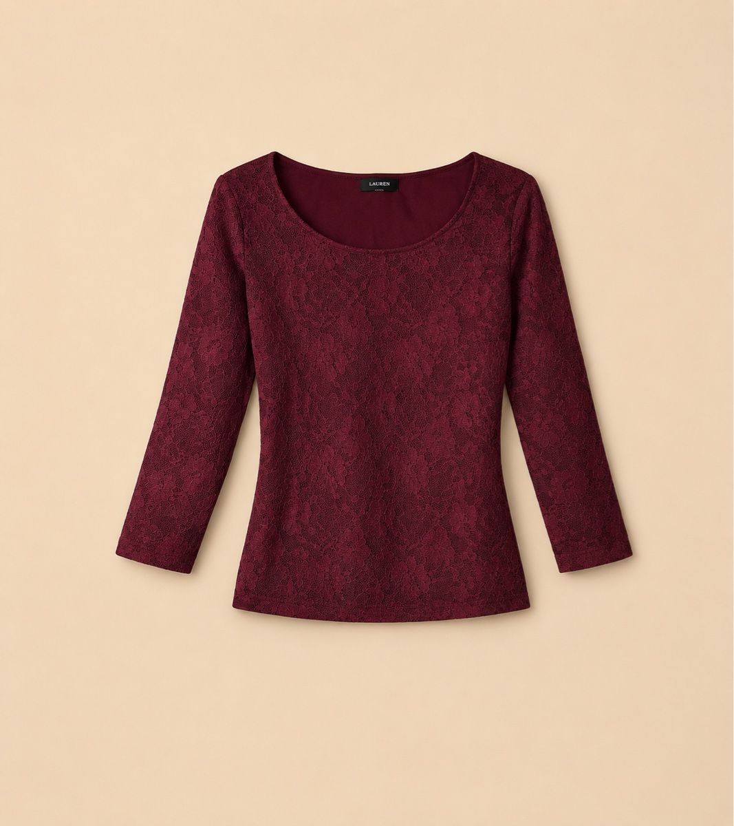 Top: TOP EN DENTELLE BORDEAUX – Nuovo (secondo la descrizione) da Lausanne venduto da KeNaChic 1