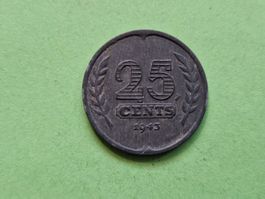 Niederlande 25 cent zink 1943
