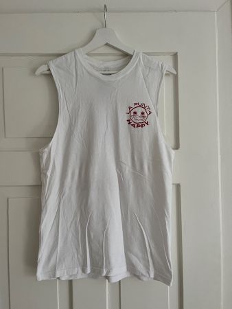 La Punta Happy Tanktop Surf Shirt Weiss Gr. M Made in Mexico