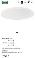 IKEA NYMÅNE, Deckenleuchte, LED, weiss, Durchmesser 45cm