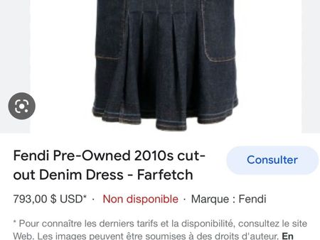 FENDI Denim kleid mit cut outs NEU