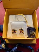 Ohrringe 14K Gold mit Rubinen