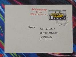 CL26 Carte Postale + Timbre Suisse 1937
