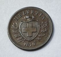 1870 2 Rappen -unz