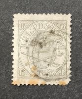 Dänemark 1864, 16s gestempelt/Rostflecken