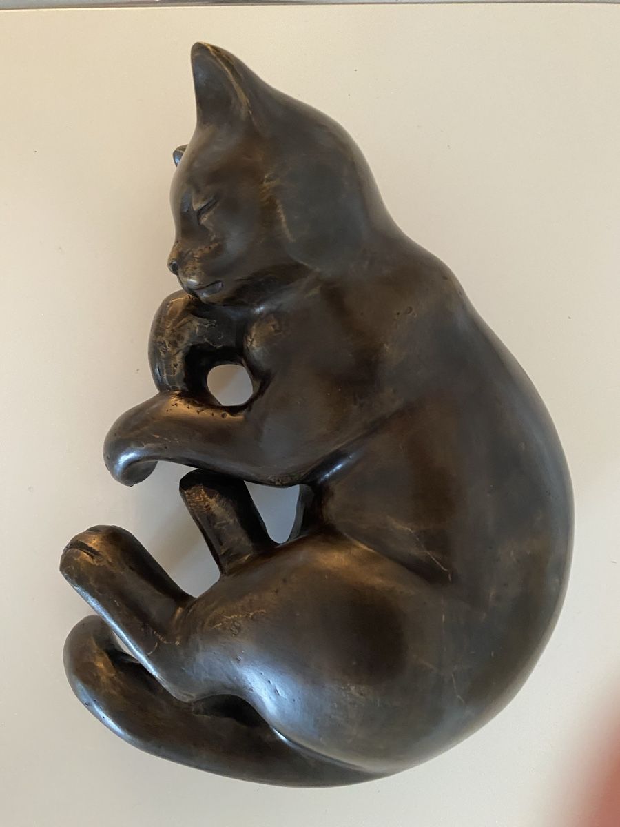 Sculture & Statue: Bronze Katze schlafend – Nuovo e nell'imballaggio originale da Zürich venduto da eileenchen1 1