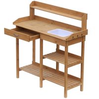 Gärtnertisch mit Wanne Tannenholz Natur