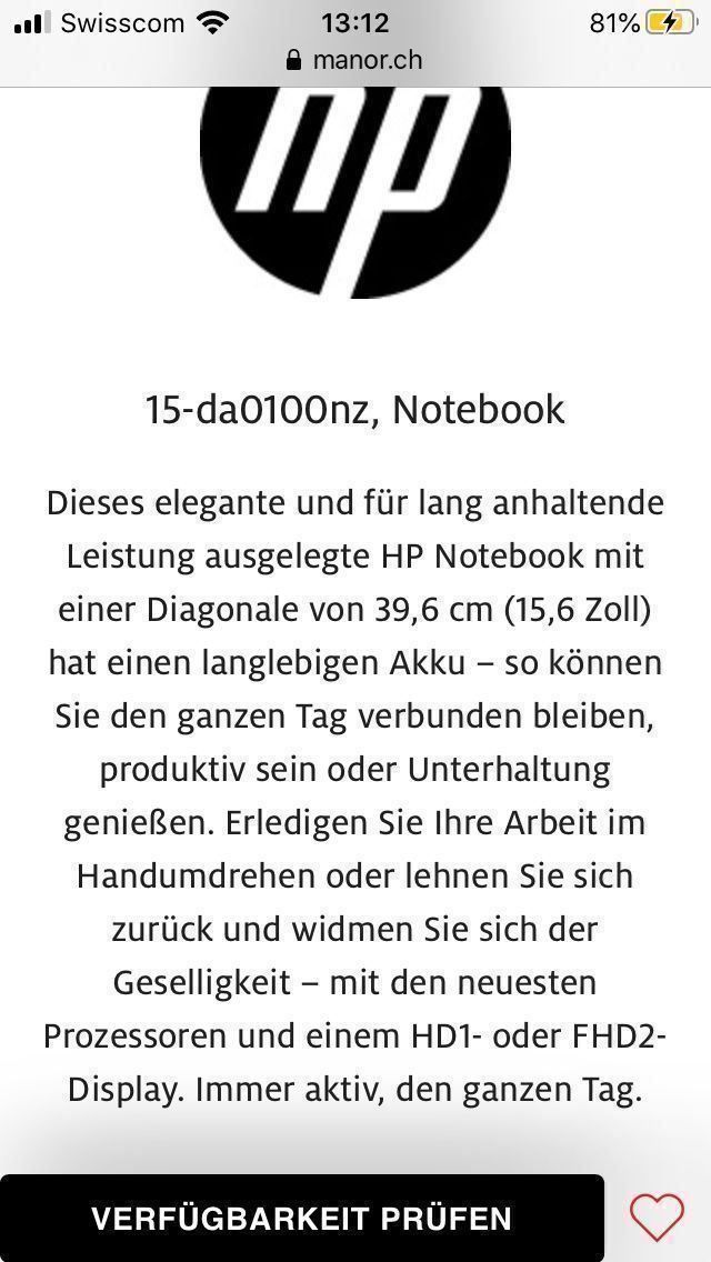 Hewlett Packard Portables: HP Notebook – D'occasion à Benken ZH par Faro50 4