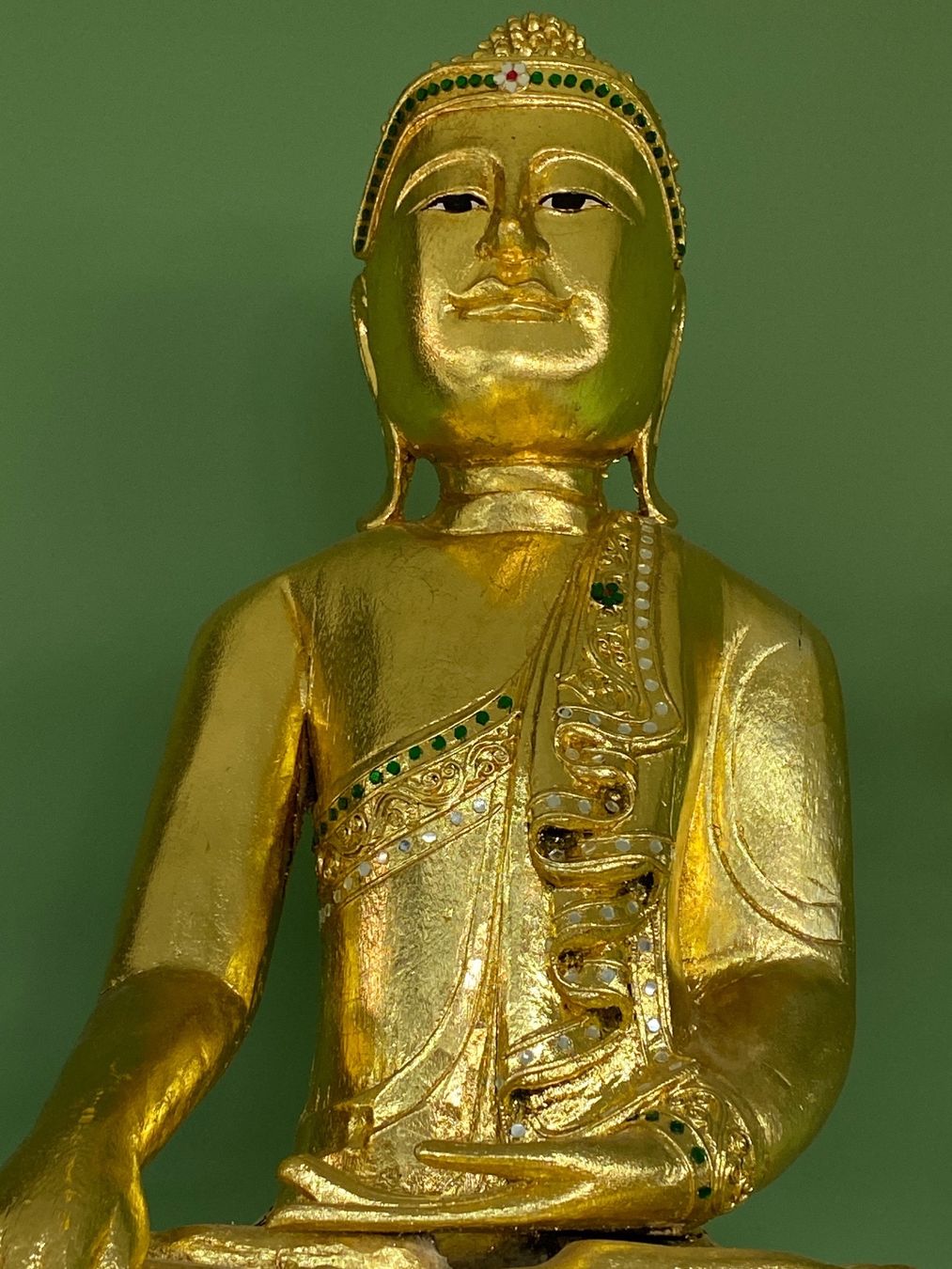Sculture & Statue: Buddha mit Blatt, wunderschön in Gold – Nuovo (secondo la descrizione) da Pfäffikon SZ venduto da Anita8808 4