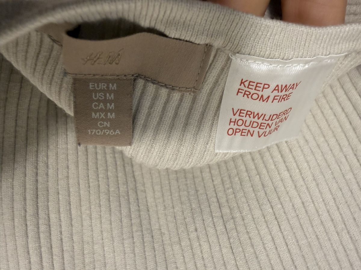 H&M Lotti di vestiti: H&M - gerippte leggings S & Top M - hellbeige – Usato da Zug venduto da tami12 2