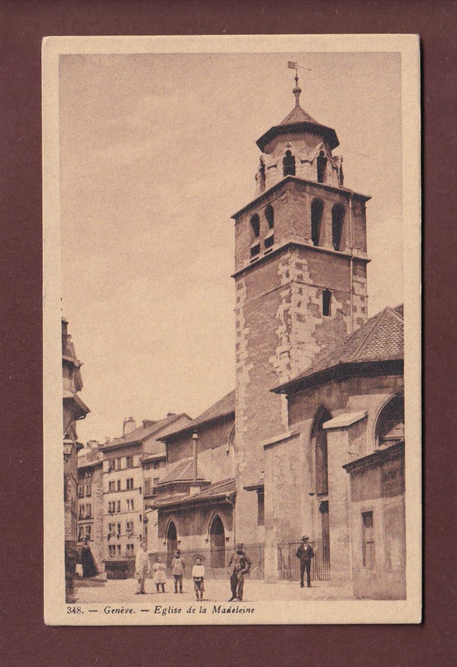 Cartoline postali: GENEVE - Eglise de la Madeleine – Usato da Pully venduto da nicecards