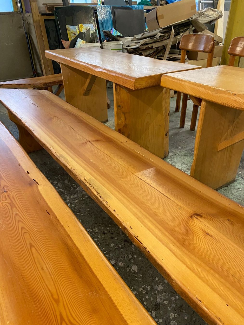 Set di tavolo e panche: Holz Sitzgarnitur – Usato da Rorschach venduto da maz13 2