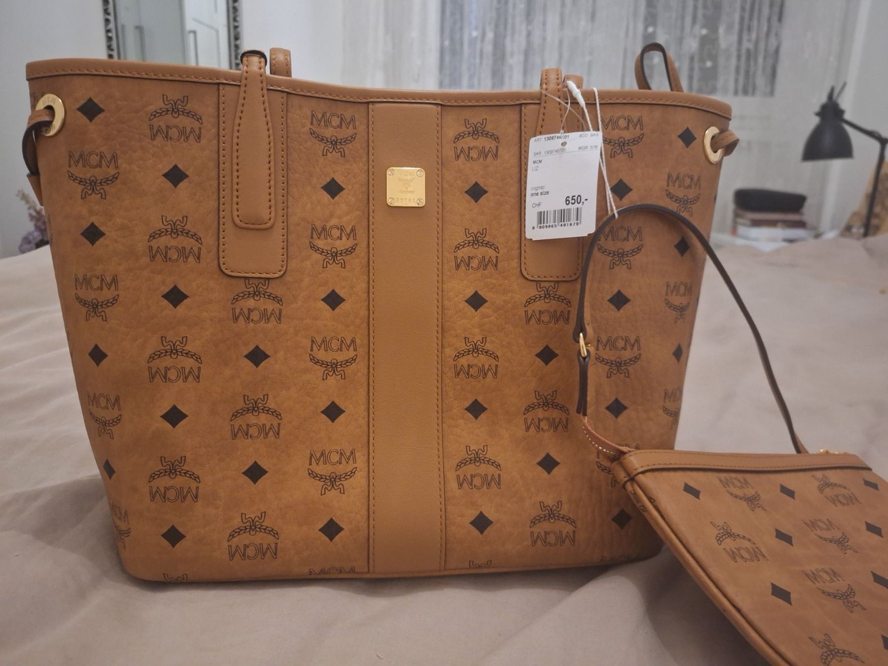 Mcm Tasche Tasche Braun Shopper MCM Tasche Shopper Visetos Cognac