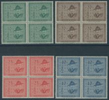 FL - 1953 - Pfadfinder - Viererblock - postfrisch **