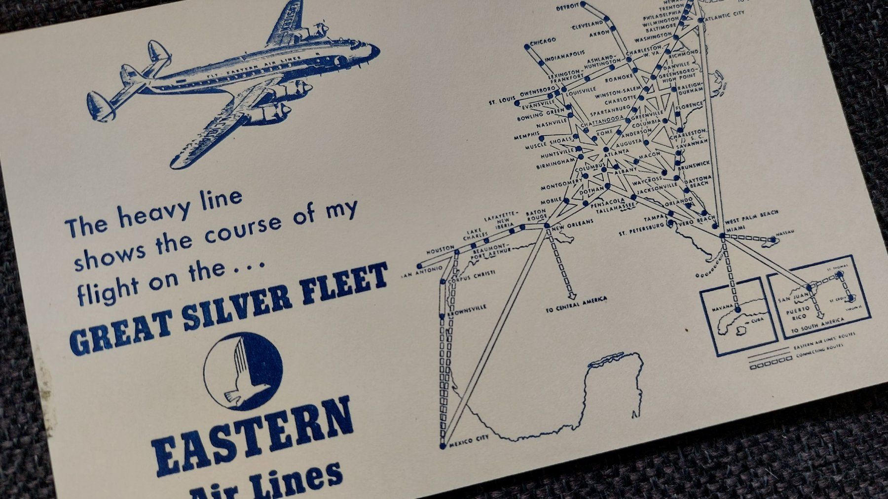 Cartoline postali: Eastern Air Lines Great Silver Fleet / Postkarten u. Sticker – Nuovo (secondo la descrizione) da Brütten venduto da Tempest4 4