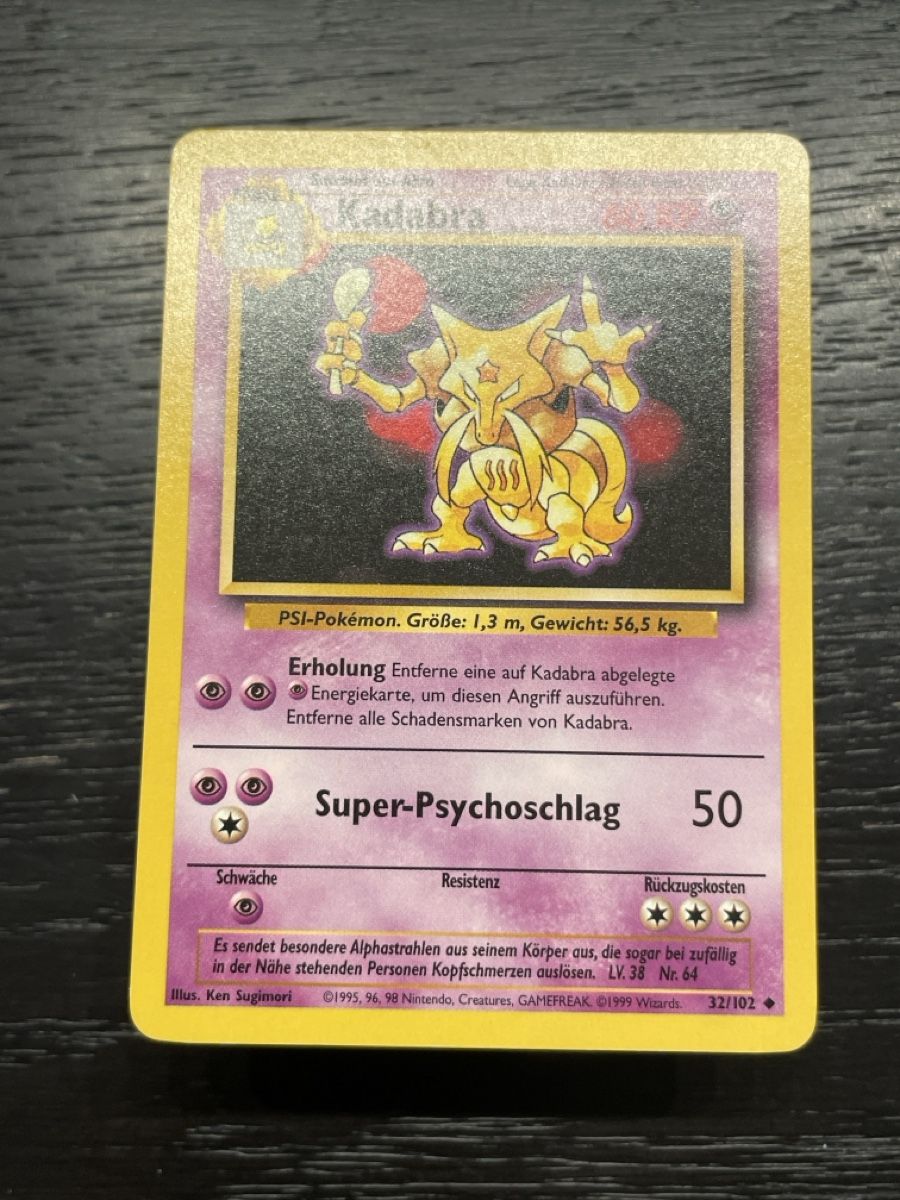 Pokémon Carte collezionabili: Kadabra base basis 32/102 pokemon – Usato da Hugelshofen venduto da Suimosa