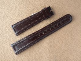 sport. Uhrenband Leder 20mm NOS vintage braun Glattleder 20