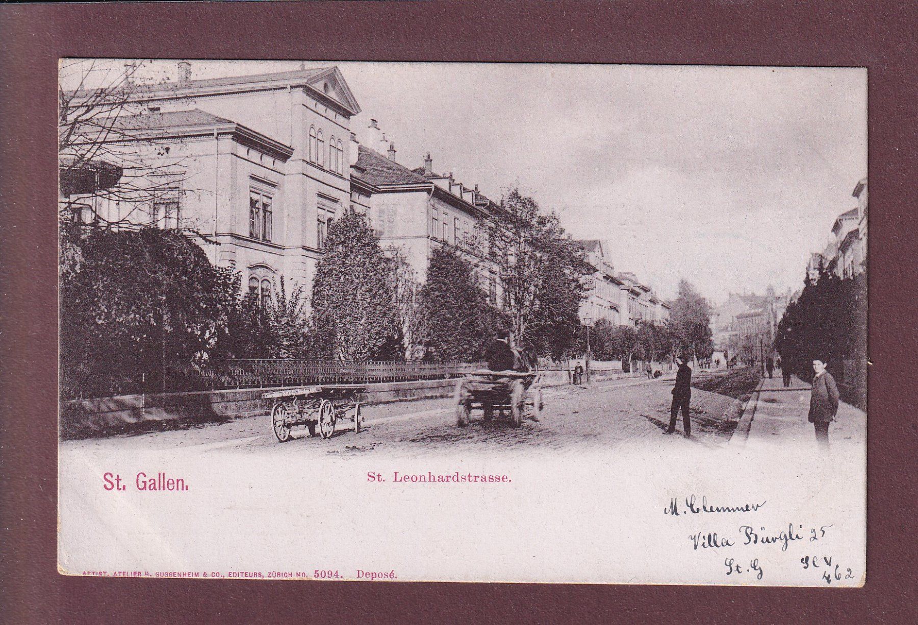 Ansichtskarten: ST. GALLEN - St. Leonhardstrasse - 1903 – Gebraucht aus Pully von nicecards