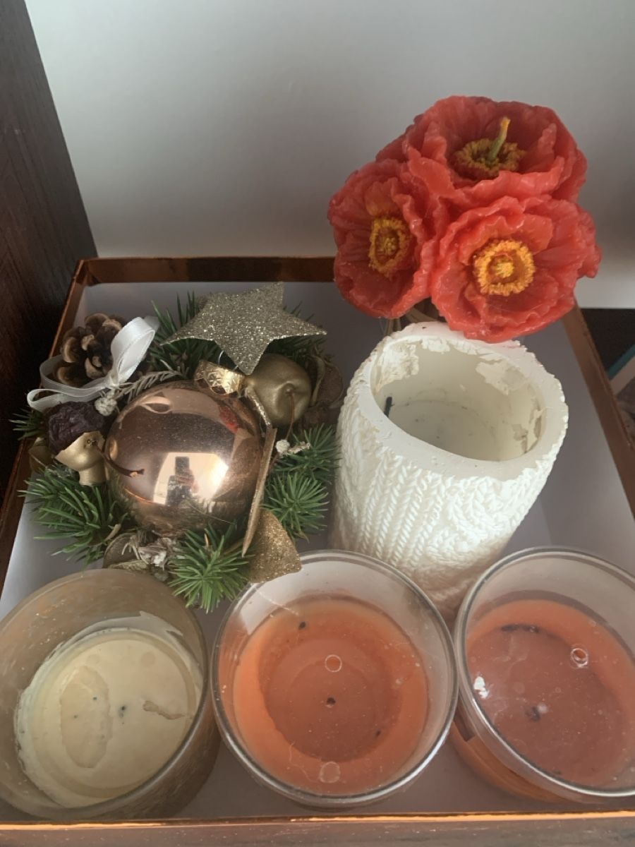 Kerzen: Assorted candles (5) + Christmas decoration  – Gebraucht aus Immensee von vgitter