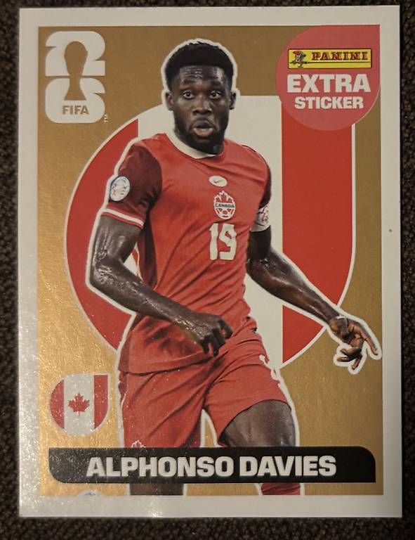 Carte collezionabili: Seltene GOLD Extra Sticker von Alphonso Davies – Usato da Zürich venduto da Eti31