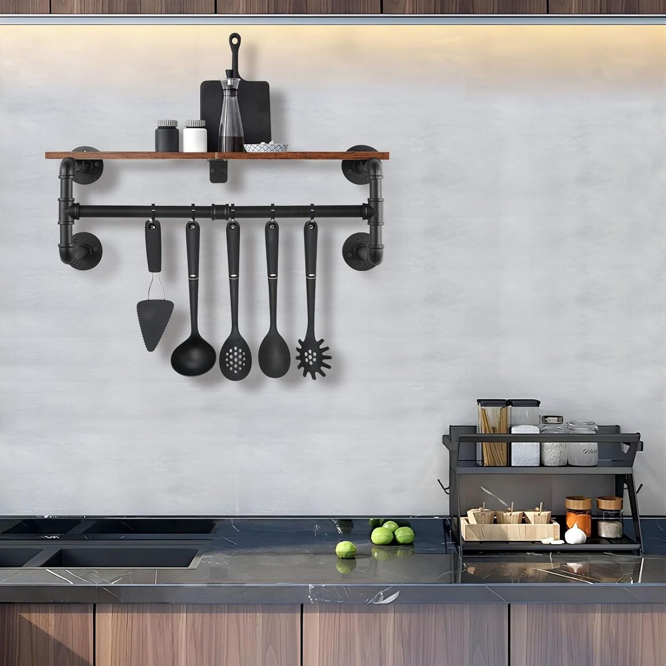 Guardaroba: Industrielle Wandgarderobe mit Ablage, Wandregal – Nuovo e nell'imballaggio originale da Affoltern am Albis venduto da scrapbooking 5
