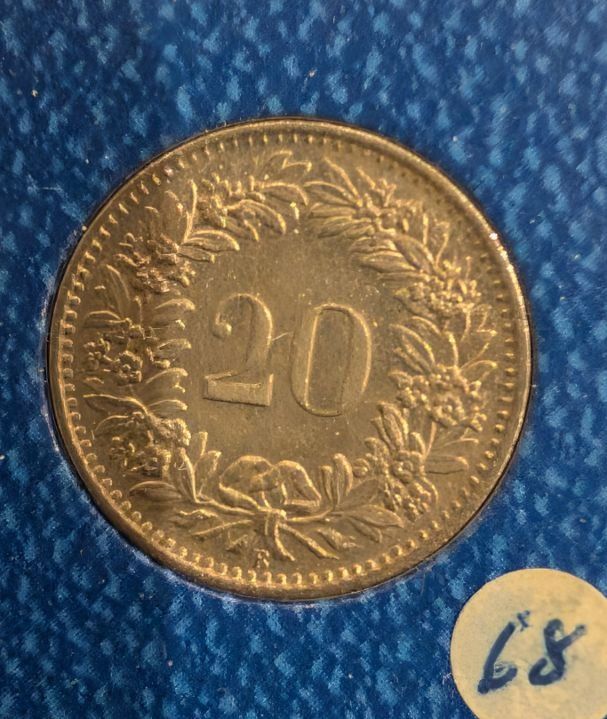 Tutti le monete: 20 Rappen 1968 – Usato da Arch venduto da coinsandmore 1