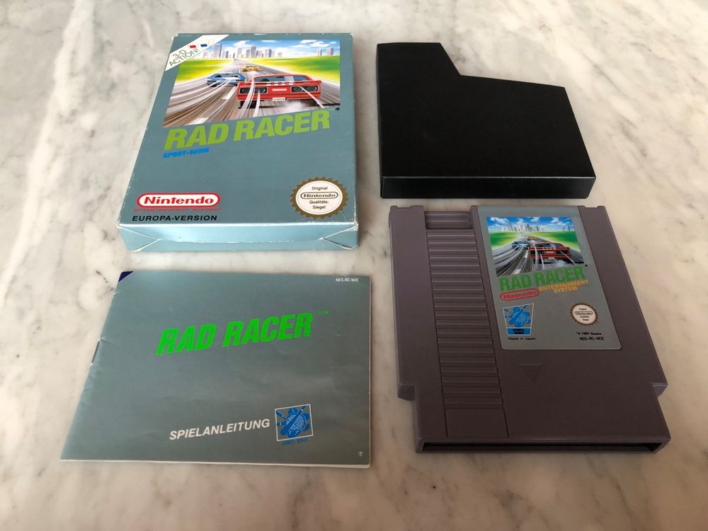 RAD RACER SPIEL FÜR NINTENDO NES IN ORIGINALSCHACHTEL (Gebraucht) in ...