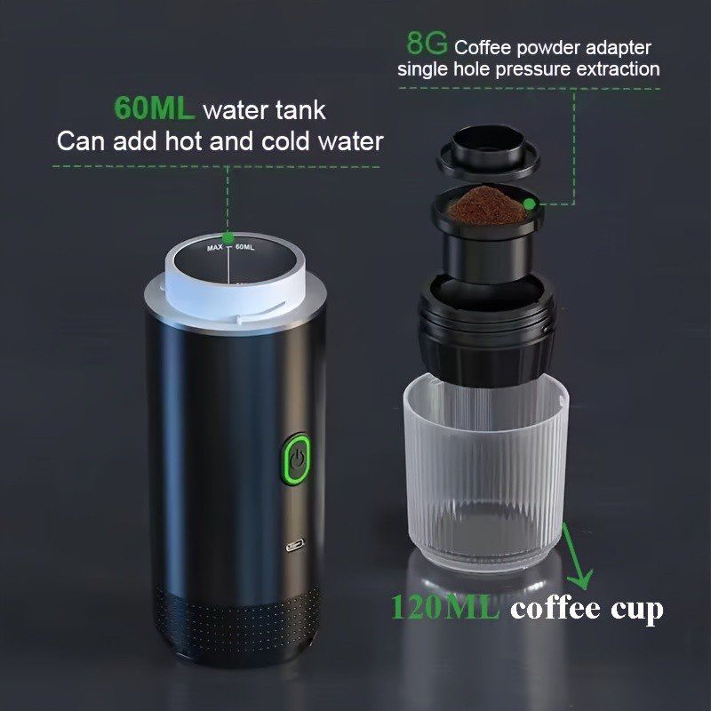 Macchine per caffè & Macchine per espresso: Kaffeemaschine tragbar Espressomaschine Akku USB Kaffeepad – Nuovo e nell'imballaggio originale da Genève venduto da Top-Trend 2