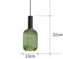 Lampe suspendue en pierre de verre coloré de style  rétro