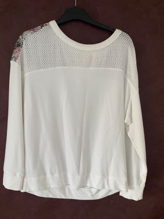 Marccain Sweatshirt mit bändern an Schultern GR 40