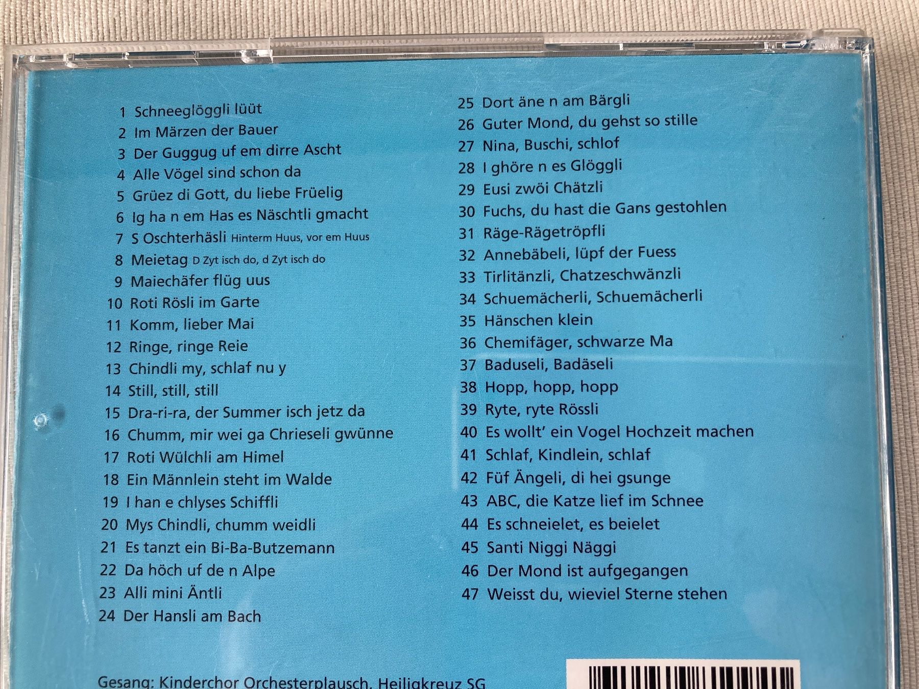 CD: CD, Chinde, mir tüend singe – Usato da Baden venduto da Yoyo1 1