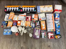 grosses Lot Glühbirnen, Glühlampen, Leuchtmittel, ab 1.— NEU