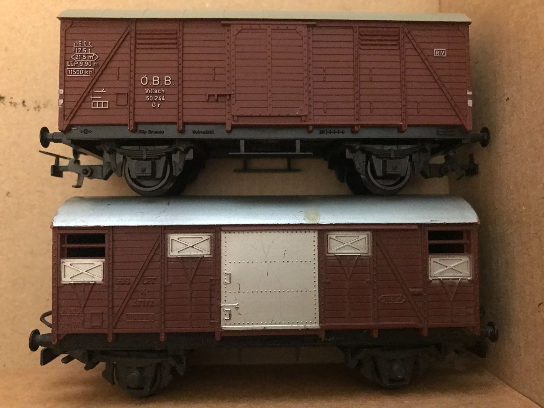 Kleinbahn Modelleisenbahnen: 2x Kleinbahn ÖBB und SBB Güterwagen – Gebraucht aus Luzern von mey_s13