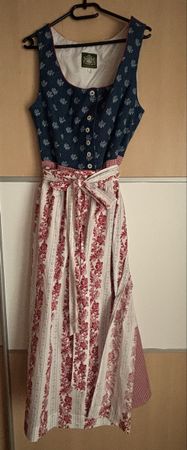 Dirndl Hammerschmid blau rot geblümt Grösse 48