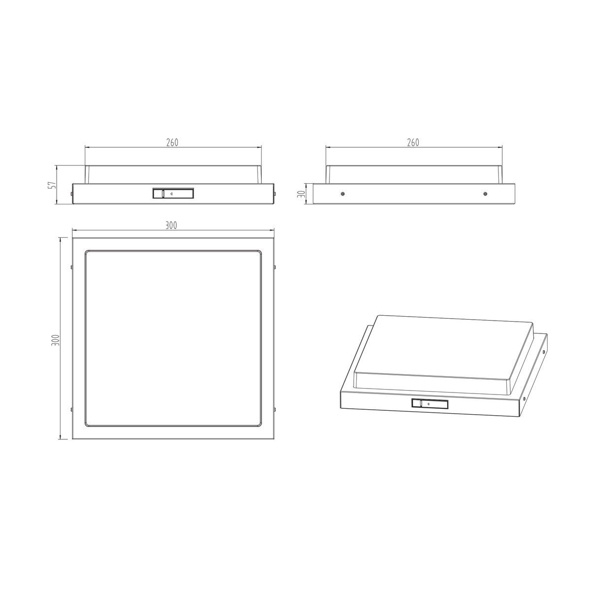 Lampadari & plafoniere: LED Aussen Deckenleuchte, 30 cm x 30 cm – Nuovo (secondo la descrizione) da Kreuzlingen venduto da Smart-Light 8