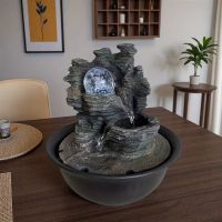 LED Zimmerbrunnen Wasserbrunnen mit Glaskugel – Dekobrunnen 