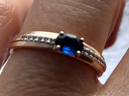 Ring vergoldet mit Roségold, Größe 8/18 in Originalbox