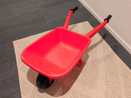 Kinderschubkarre rot Kunststoff für den Garten
