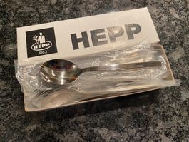 Neue und verpackte Teelöffel der Marke HEPP von WMF