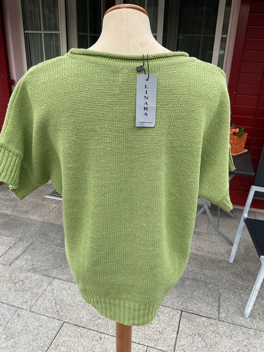 Maglioni & Felpe: Kurz Arm Linen/Cotton Strick Pullover L Lindengrün – Nuovo (secondo la descrizione) da Wil ZH venduto da RiccardaWegmann 5