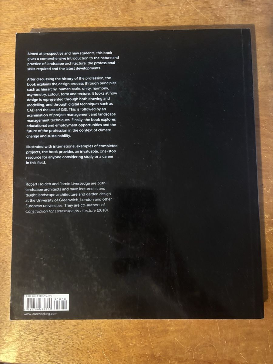 Libri: Landscapearchitectur an inteoduction. Holden & Liversedge – Usato da Zürich venduto da WWehrle 1