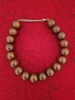 Holzkette braune Kugeln Modeschmuck neuwertig