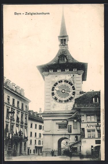 Cartoline postali: AK Bern, Zeitglockenturm und Apotheke – Usato da Berlin venduto da bartko-reher