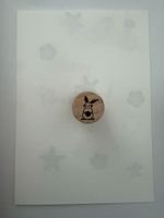 Rubber Stamp Rabbit heart Stamp Cute Crafting Scrapbooking