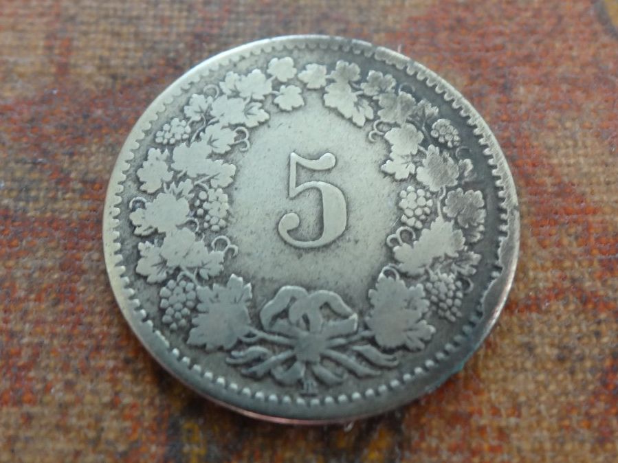 Tutti le monete: 5 Rp. 1850 – Usato da Romanel-sur-Lausanne venduto da Swift13 1