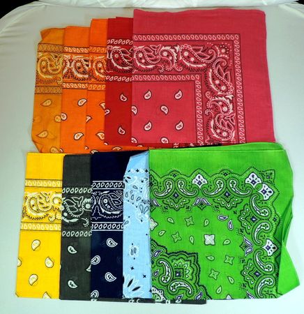 Bunte Bandana Tücher, 10er Set, Sommerliche Accessoires